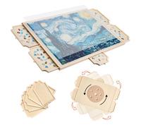 VEVOR 1500 Piece Rotating Puzzle Board with 5 Drawers and Cover, 86x63cm Portable Wooden Table, Jigsaw Puzzle Accessories for Adults, Puzzles Organizer Storage System, Birthday Gift for Mom