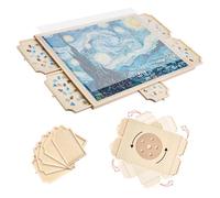 VEVOR 1500 Piece Rotating Puzzle Board with 5 Drawers and Cover, 86x63cm Portable Wooden Table, Jigsaw Puzzle Accessories for Adults, Puzzles Organizer Storage System, Birthday Gift for Mom
