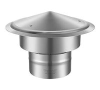 VEVOR 152.4 mm, 304 Stainless Steel Round Roof Rain, 300mm Increased Caps, All Weather & Reinforced Screws & Easy Installation, for Perfect Insulation Vent Cover Outside, Silver