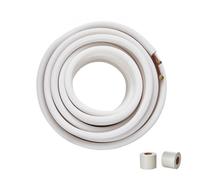 VEVOR 15240mm Mini Split Line Set, 6.4 & 9.5mm O.D Copper Pipes Tubing and Triple-Layer Insulation, for Mini Split Air Conditioning Refrigerant or Hea