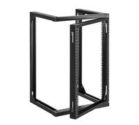 VEVOR 15U Wall Mount Server Rack, 150 lbs Max Load Capacity, Open Frame Network Rack with 180 Degrees Gate Swing, Carbon Steel, for 19-Inch IT Network Equipment & AV Devices Computer Server, Black