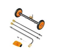 VEVOR 16" Pressure Washer Undercarriage Cleaner, Stainless Steel Surface Cleaner for Pressure Washer, 4000 Max PSI, Angle Adjustment Gear, 4 Spray Nozzles, 2 Extended Wands for Driveway, Patio, Deck