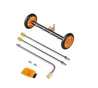VEVOR 16" Pressure Washer Undercarriage Cleaner, Stainless Steel Surface Cleaner for Pressure Washer, 4000 Max PSI, Angle Adjustment Gear, 4 Spray Nozzles, 2 Extended Wands for Driveway, Patio, Deck