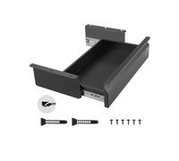 VEVOR 16"""" Wide Under Desk Drawer Slide Out Under Desk Mounted Pull-out Drawer Attachment Hidden Desktop Storage Organizer Under Table Pencil Draw
