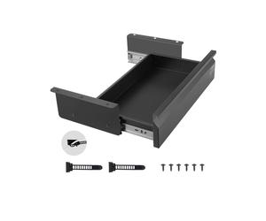 VEVOR 16"""" Wide Under Desk Drawer Slide Out Under Desk Mounted Pull-out Drawer Attachment Hidden Desktop Storage Organizer Under Table Pencil Draw