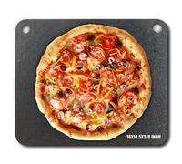 VEVOR 16" x 14.5" x 3/8" Pre-Seasoned Carbon Steel Pizza Baking Stone, Heavy Duty Pizza Pan for Indoor Oven & Outdoor Grill, 20X Higher Conductivity, Gray