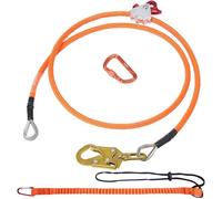 VEVOR 16mm Steel Core Flipline, 8ft(2.4m) Arborist Flipline, Flip Line for Tree Climbing with Alloy Steel Snap Hook & Aluminum Alloy Carabiner, 30KN Breaking Tension for Fall Protection, Tree Climber
