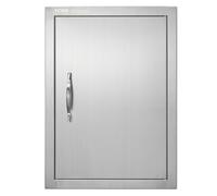 VEVOR BBQ Access Door, 407x559 mm Single Outdoor Kitchen Door, Stainless Steel Flush Mount Door, Wall Vertical Door with Handle, for BBQ Island, Grill