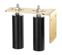 VEVOR 1703 6 Hardware Kit with L-Bracket, Universal Adjustable, Heavy Duty Guide Roller for Sliding Gates and Rolling Door,Black