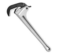 VEVOR Pipe Wrench, 18" Aluminum Straight Pipe Wrench, Automatic Jaw Adjustment, Adjustable Plumbing Wrench, Easy to Carry, Ergonomic Handle, Hangable Design, for Water Pipes, Automotive Repairs