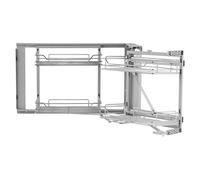 Vevor 18 In W Opening Blind Corner Pull Out Organizer, 2 Tier 4 Shelf Kitchen Cabinet Organizer, Chrome Carbon Steel