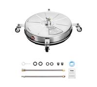 VEVOR 18" Pressure Washer Surface Cleaner 4 Wheels 4000 Max PSI 2 Extended Wands