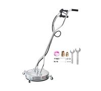 VEVOR 18" Pressure Washer Surface Cleaner, Stainless Steel with 4 Wheels
