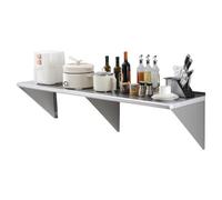 VEVOR 18" x 72" Stainless Steel Shelf, Wall Mounted Floating Shelving with Brackets, 500 lbs Load Capacity Commercial Shelves, Heavy Duty Storage Rack