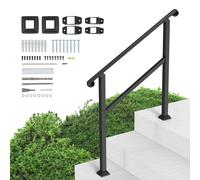 VEVOR 2-3 Step Handrails for Outdoor Steps for Seniors Porch Deck Post