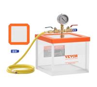 VEVOR 2 Gallon Vacuum Chamber, Upgraded Multipurpose Acrylic Vacuum Degassing Chamber, Transparent Vacuum Chamber, for Resin Degassing, Silica Gel Degassing