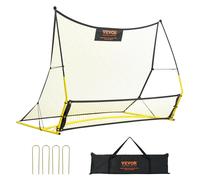 VEVOR 2-in-1 Football Rebounder Net, 72"x51" Iron Soccer Practice Equipment, Sports Football Goal with Portable Bag, Perfect for Team Solo Training,
