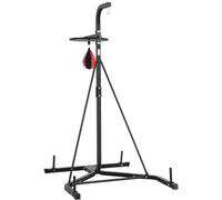 VEVOR 2 in 1 Punching Bag Stand, Steel Heavy Duty Workout Equipment, Adjustable Height Boxing Punching Bag and Speed Bag Stand, Freestanding Sandbag R
