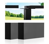 VEVOR 2 Pack Handrail Connectors, Flat Extension Stair Railing Accessories, POM Hand Rail Connector Fittings for Rectangular Cable Railing, Deck Cable Rail System Outdoor, Matte Black, HT-04