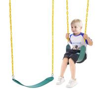 VEVOR 2-Pack Swing Seats, with 66 Inch Coated Chains and Snap Hooks, Support 300 lbs Swings Replacement for Outdoor Swing Set, Swing Set Accessories f