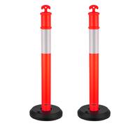 VEVOR 2 Pack Traffic Delineator Posts 1140 mm Traffic Safety Cones Fillable Base