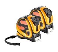VEVOR 2 Packs Tape Measure 7620 mm Length, Measuring Tape with Retractable, One-Touch Lock, Imperial and Metric ft/m Dual-Scale & ABS Case & Easy Read Steel Measurement Tool,for Outdoor,Decoration