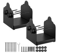 VEVOR 6x6 Post Base 2 Pcs, Inner Size 5.9x5.55 inch / 150x141 mm Post Brackets, Heavy Duty Carbon Steel Decking Posts, Wood Posts Brackets for Pavilion Deck Railing Support Deck Base Plate, Black