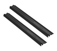 VEVOR 2 PCs Drop Over Cable Cover Ramp, 907 kg/axle Load Capacity, Heavy Duty Cable Hose Protector Ramp, Floor Cord Cover for High Walking Traffic Are