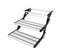 VEVOR RV Steps, 2-Step, Manual Retractable RV Stairs, Foldable, 440 LBS Load Capacity, Aluminum Alloy Steps, Thickened Steel Plate, Non-Slip Steps for Safe Entry and Exit, RV, Trailer, Camper Steps