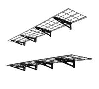 VEVOR 2-Tier Heavy Duty Wall Garage Shelving, 4 Pack 305 x 914 mm Steel