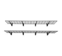 VEVOR 2-Tier Heavy Duty Wall Garage Shelving, 4 Pack 305 x 914 mm Steel