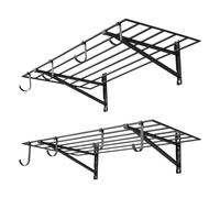 VEVOR 2-Tier Heavy Duty Wall Garage Shelving, 61 x 122 cm Steel Wall