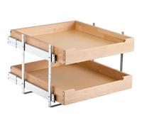 VEVOR 2Tier Pull Out Cabinet Organizer Soft Close Slideout Wood Drawer 17"W x 21"D