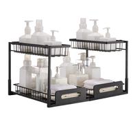 VEVOR 2-Tier Wire Pull Out Cabinet Under Sink Basket Organizer 10.7"x14.2" 2PCS