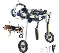 VEVOR 2 Wheels Dog Wheelchair for Back Legs, Pet Wheelchair Lightweight & Adjustable Assisting in Healing, Dog Cart/Wheelchair for Injured, Disabled,