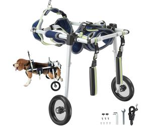 VEVOR 2 Wheels Pet Wheelchair for Back Legs Dog Wheelchair/Cart Adjustable (XS)