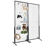 VEVOR 2' x 5.6' Grid Wall Panels Tower 2 Packs Wire Gridwall Display Racks