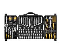 VEVOR 207-Piece Mechanics Tool Set, 1/4" 3/8" 1/2" Drive Sockets, SAE and Metric Mechanic Tool Kit with Bits, Wrenches, Ratchet Handle, Accessories, and Plastic Storage Case, for Automotive Repair