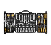 VEVOR 207-Piece Mechanics Tool Set, 1/4" 3/8" 1/2" Drive Sockets, SAE and Metric Mechanic Tool Kit with Bits, Wrenches, Ratchet Handle, Accessories, and Plastic Storage Case, for Automotive Repair