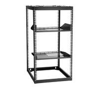 VEVOR 20U Open Frame Network Rack, 23 in Depth, Wall Mounted or Floor Standing Server Rack, Heavy Duty 4 Post, with Vented Shelves & Mounting Hardware, Holds All Your Networking IT Equipment AV Gear