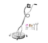 VEVOR 21" Pressure Washer Surface Cleaner, Stainless Steel Pressure Washer Attachments with 4 Wheels, 4500 Max PSI, 3/8 Quick Connector, 2 Spray Nozzles, Dual Handle, for Concrete, Patio, Sidewalk