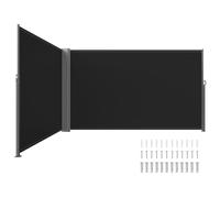 VEVOR 236" x 71"Black Retractable Awnig-Rugged Full Aluminum Rust-Proof Patio Sunshine Privacy Divider Wind Screen. Longer Service Life, Suitable for Courtyard, Roof Terraces and Pools