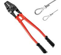VEVOR 24 Inch Hand Swager Crimper 5 Cavity 1/16 to 3/16inch Swaging Tool for Copper Aluminum Oval Sleeves and Stop Sleeves Wire Rope Crimping Tool Pro