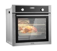 VEVOR - 24 inch wall mounted electric oven with 9 cooking functions, 2.68 cu.ft electric wall oven with timer, 2800W electric oven with baking rack and