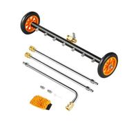 VEVOR 24" Pressure Washer Undercarriage Cleaner, Stainless Steel Surface Cleaner for Pressure Washer, 4000 Max PSI, Angle Adjustment Gear, 7 Spray Nozzles, 2 Extended Wands for Driveway, Patio, Deck