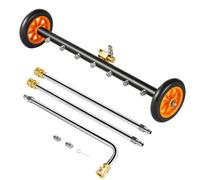VEVOR 24" Pressure Washer Undercarriage Cleaner, Stainless Steel Surface Cleaner for Pressure Washer, 4000 Max PSI, Angle Adjustment Gear, 7 Spray Nozzles, 2 Extended Wands for Driveway, Patio, Deck