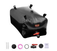 VEVOR Portable Water Storage Bladder 63.4 Gal PVC Collapsible Water Tank Black