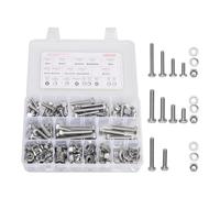 VEVOR 246 Pcs Bolts and Nuts Assortment Kit, Imperial Screws and Flat Washers, Stainless Steel 1/4-20,5/16-18,3/8-16, Spring Lock Washers for Furniture/Equipment/Vehicle Assembly with Case