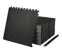 Vevor Eva Interlocking Foam Floor Mats, 0.56 In Thickened 25 Pcs Puzzle Rubber Tiles, 24 X 24 In Exercise Floor Mat