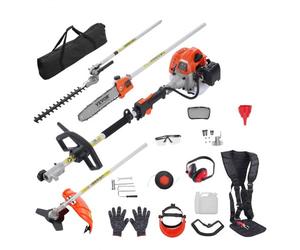 VEVOR 26CC 5-in-1 Multi-Functional Trimming Tools, Gas Hedge Trimmer, Weed Eater, String Trimmer, Edger, Pole Saw Chainsaw Pruner with Extension Pole